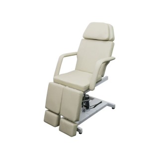Купить кушетку для педикюра модель 235 на гидравлике Кушетка з максимально піднятою спинкою та опущеною нижньою частиною