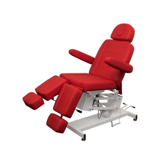 Купить педикюрную кушетку с электроприводом купить в Киеве по доступной цене, Бьюти Сервис Украина, высококачественное оборудование, качественный сервис Педикюрная кушетка 3706 красного цвета: фото
