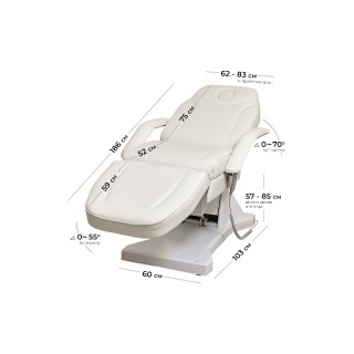Кресло для коcметологических процедур, мод. YY-878 (3 мотора), ЧЕРНЫЙ, АКЦИЯ -10%