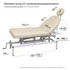 Кресло для коcметологических процедур, мод. СН 257, ЧЕРНЫЙ 2-х секционный с регулируемой высотой