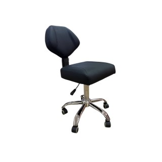 Стул для мастера мод. 049, ЧЕРНЫЙ со спинкой, АКЦИЯ -15%