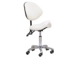 Стілець-сідло для майстра мод. 053 (3 регулювання), БІЛИЙ, АКЦІЯ -20%