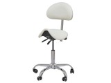Стілець-сідло для майстра мод. 1037-6 (3 регулювання), БІЛИЙ