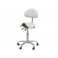 Стілець-сідло для майстра мод. 1037-6 (3 регулювання), БІЛИЙ