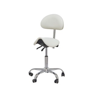 Стілець-сідло для майстра модель 1037-6 (3 регулювання), БІЛИЙ