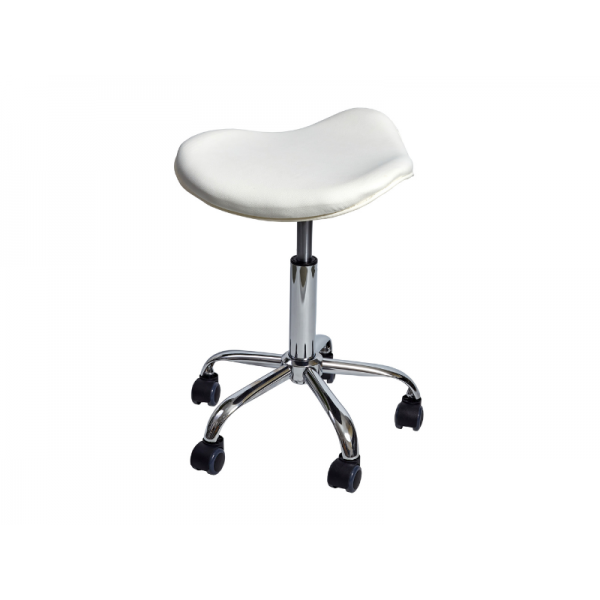 Стілець для майстра без спинки модель 116, БІЛИЙ, АКЦІЯ -30%