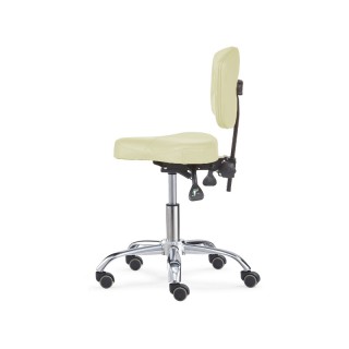 Стілець для майстра модель 7003 з сидінням у формі велосипедного сідла та спинкою, БЕЖЕВИЙ, АКЦІЯ -30% - фото 3