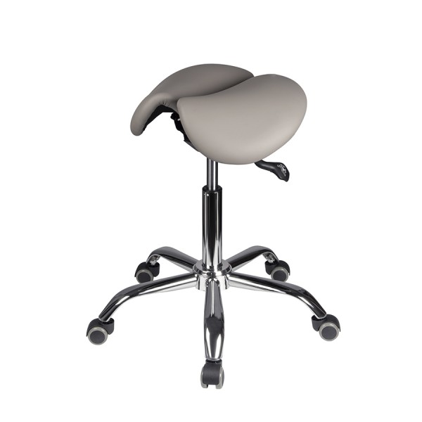 Стілець-сідло для майстра мод. 4008 з розділеним сидінням (2 регулювання), СІРИЙ