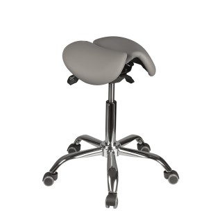 Стул-седло для мастера мод. 4008 с разделенным сидением (2 регулировки), СЕРЫЙ - фото 3