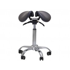 Стілець-сідло для майстра мод. 4008 з розділеним сидінням (2 регулювання), ЧОРНИЙ