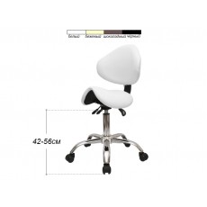 Стілець-сідло для майстра мод. 854 (4 регулювання), БІЛИЙ