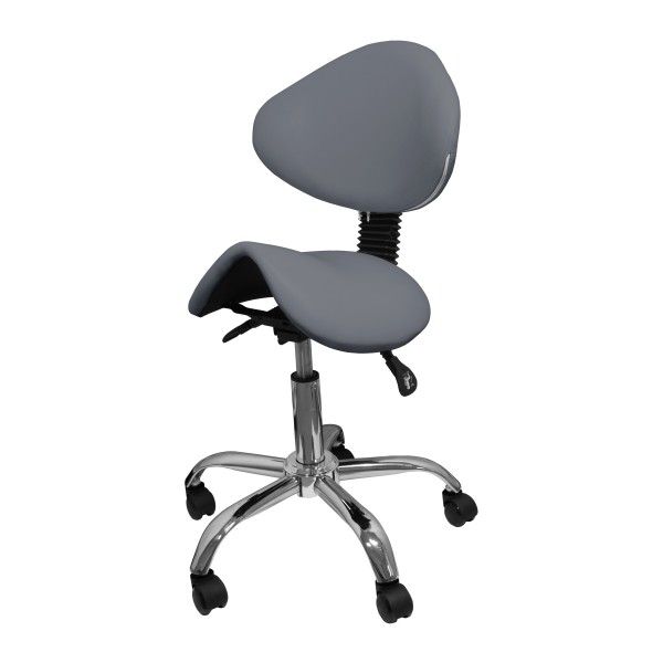 Стілець-сідло для майстра мод. 854 (4 регулювання), СІРИЙ