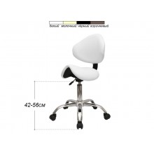 Стул-седло для мастера мод. 854A, БЕЛЫЙ