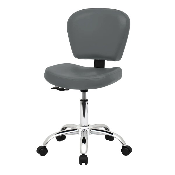 Стул для мастера модель 855, СЕРЫЙ со спинкой