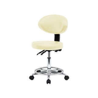 Стілець для майстра мод.859, БЕЖЕВИЙ зі спинкою - фото 2