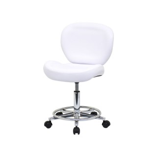 Стул для мастера мод. 886, БЕЛЫЙ со спинкой, УЦЕНКА -40%