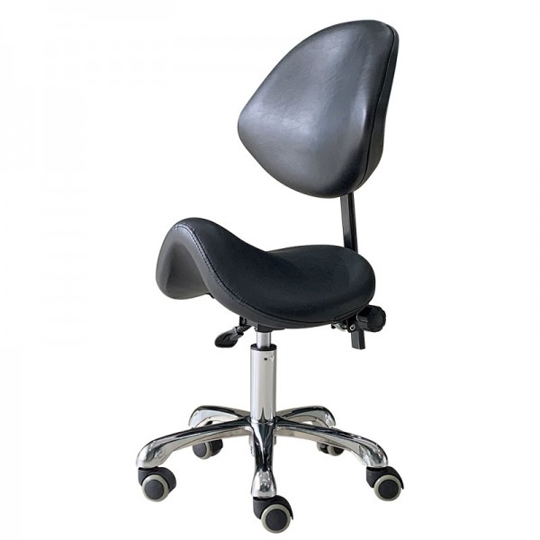 Стілець-сідло для майстра мод. 053 (3 регулювання), ЧОРНИЙ, АКЦІЯ -20%