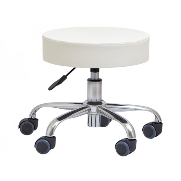 Стілець для майстра педикюру модель 305, БІЛИЙ