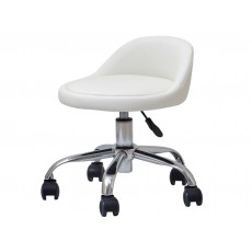 Стілець для майстра педикюру модель 348, БІЛИЙ