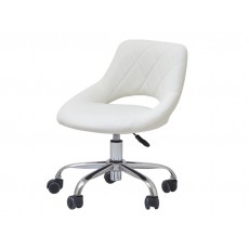 Стул со спинкой для мастера педикюра мод. 355, БЕЛЫЙ