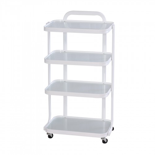 Візок косметологічний модель 6702 на 4 полички, СКЛО: фото