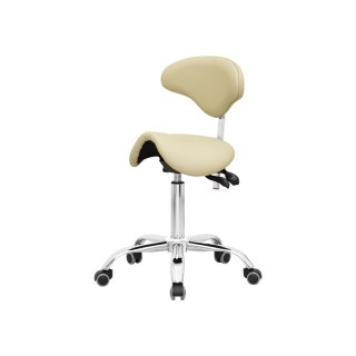 Стілець-сідло для майстра мод. 7015 (4 регулювання), БЕЖЕВИЙ